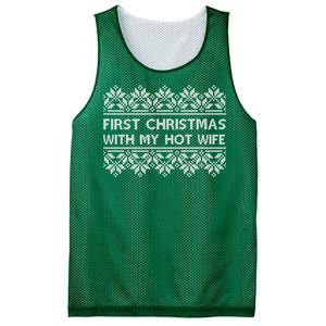 First Christmas With My Hot Wife Mesh Reversible Basketball Jersey Tank