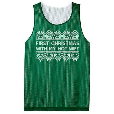 First Christmas With My Hot Wife Mesh Reversible Basketball Jersey Tank