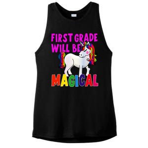 First Grade Will Be Magical Ladies PosiCharge Tri-Blend Wicking Tank