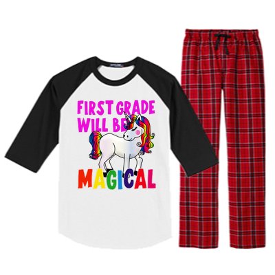 First Grade Will Be Magical Raglan Sleeve Pajama Set