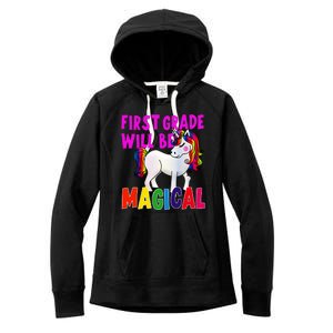 First Grade Will Be Magical Women's Fleece Hoodie