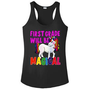 First Grade Will Be Magical Ladies PosiCharge Competitor Racerback Tank