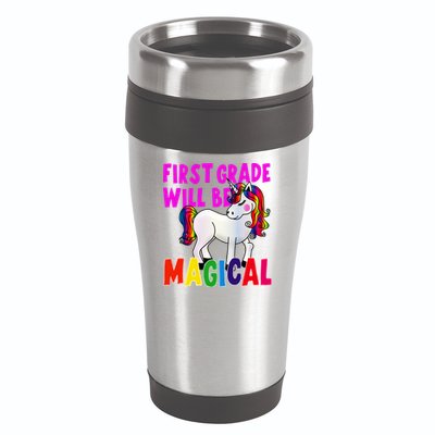 First Grade Will Be Magical 16oz Travel Tumbler