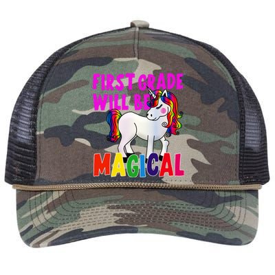 First Grade Will Be Magical Retro Rope Trucker Hat Cap