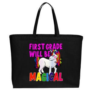 First Grade Will Be Magical Cotton Canvas Jumbo Tote