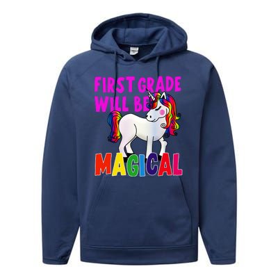 First Grade Will Be Magical Performance Fleece Hoodie