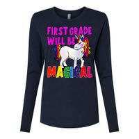 First Grade Will Be Magical Womens Cotton Relaxed Long Sleeve T-Shirt