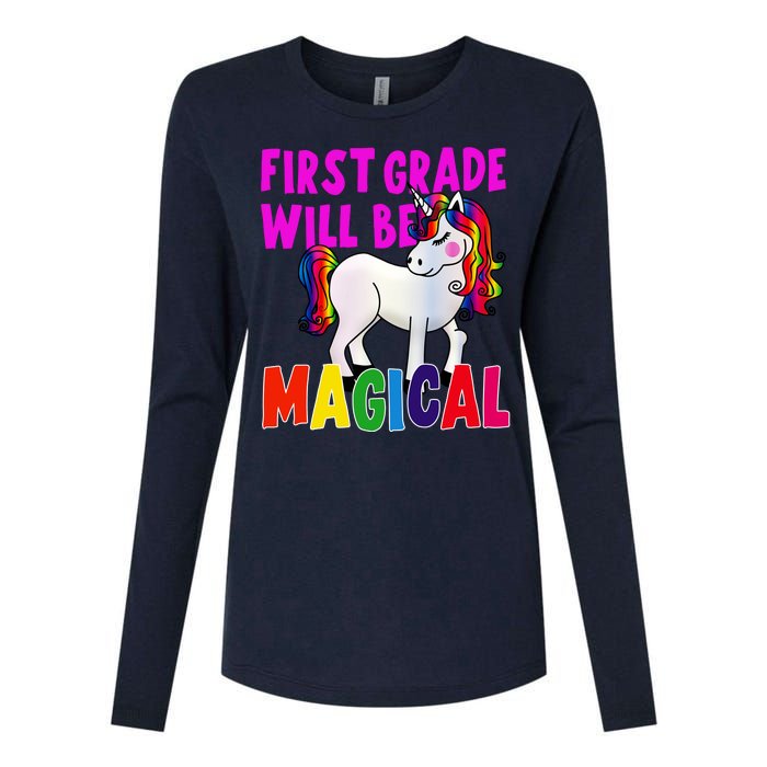 First Grade Will Be Magical Womens Cotton Relaxed Long Sleeve T-Shirt