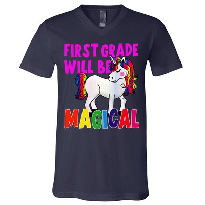 First Grade Will Be Magical V-Neck T-Shirt