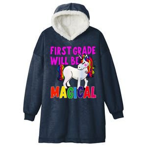 First Grade Will Be Magical Hooded Wearable Blanket