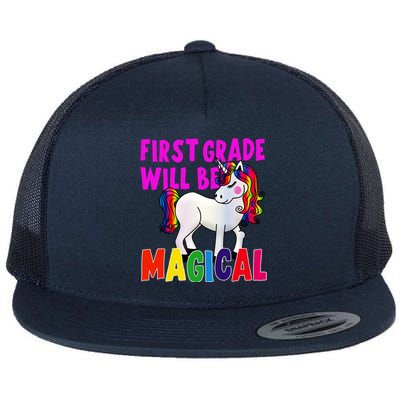 First Grade Will Be Magical Flat Bill Trucker Hat