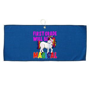 First Grade Will Be Magical Large Microfiber Waffle Golf Towel