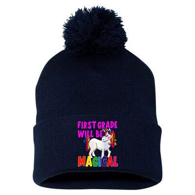 First Grade Will Be Magical Pom Pom 12in Knit Beanie