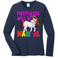 First Grade Will Be Magical Ladies Long Sleeve Shirt