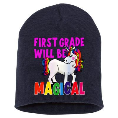 First Grade Will Be Magical Short Acrylic Beanie