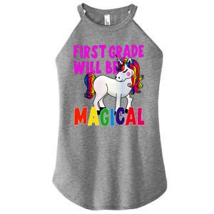 First Grade Will Be Magical Women's Perfect Tri Rocker Tank