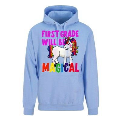 First Grade Will Be Magical Unisex Surf Hoodie