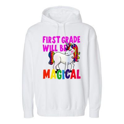 First Grade Will Be Magical Garment-Dyed Fleece Hoodie