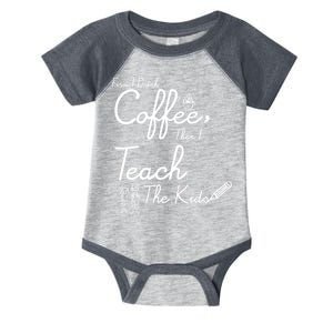 First I Drink Coffee The I Teach Kids The Kids Infant Baby Jersey Bodysuit