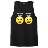 First I Was Like Emoji Faces PosiCharge Competitor Tank