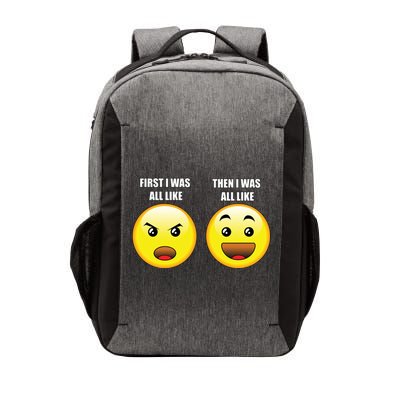 First I Was Like Emoji Faces Vector Backpack