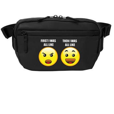 First I Was Like Emoji Faces Crossbody Pack