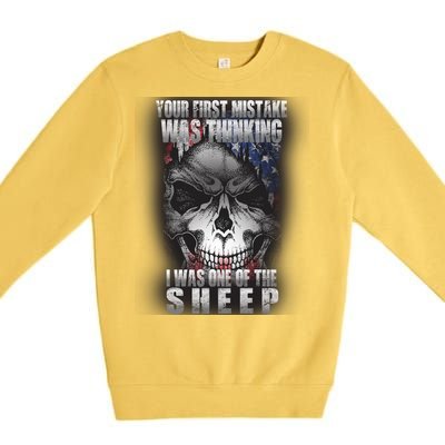 First Mistake Was Thinking I Was One Of the Sheep Premium Crewneck Sweatshirt