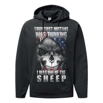 First Mistake Was Thinking I Was One Of the Sheep Performance Fleece Hoodie