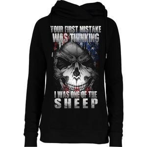 First Mistake Was Thinking I Was One Of the Sheep Womens Funnel Neck Pullover Hood