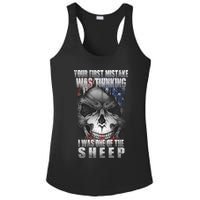 First Mistake Was Thinking I Was One Of the Sheep Ladies PosiCharge Competitor Racerback Tank