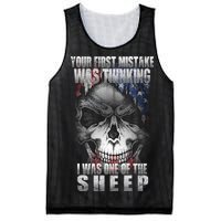 First Mistake Was Thinking I Was One Of the Sheep Mesh Reversible Basketball Jersey Tank