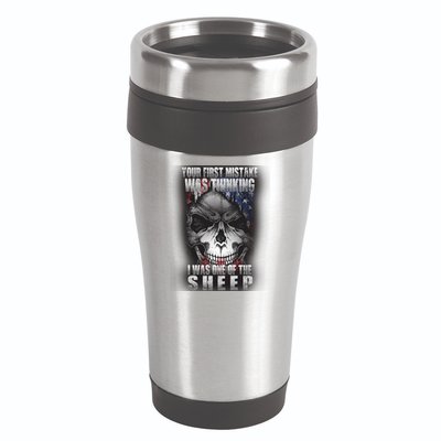 First Mistake Was Thinking I Was One Of the Sheep 16oz Travel Tumbler