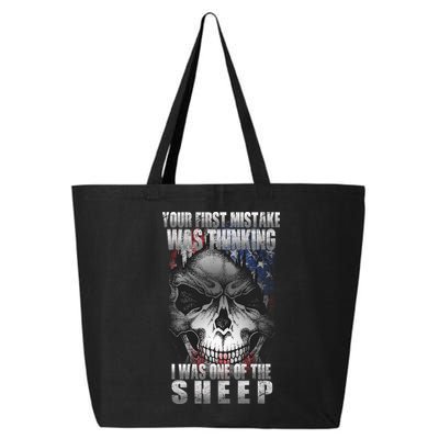 First Mistake Was Thinking I Was One Of the Sheep 25L Jumbo Tote