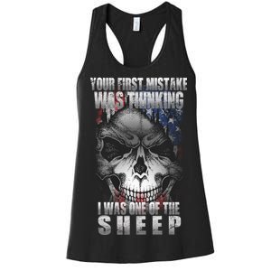 First Mistake Was Thinking I Was One Of the Sheep Women's Racerback Tank