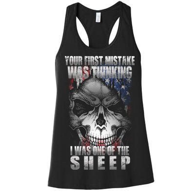 First Mistake Was Thinking I Was One Of the Sheep Women's Racerback Tank