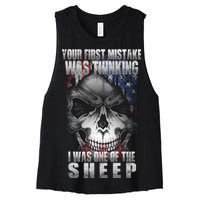 First Mistake Was Thinking I Was One Of the Sheep Women's Racerback Cropped Tank