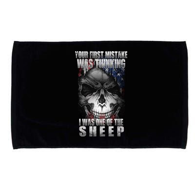 First Mistake Was Thinking I Was One Of the Sheep Microfiber Hand Towel