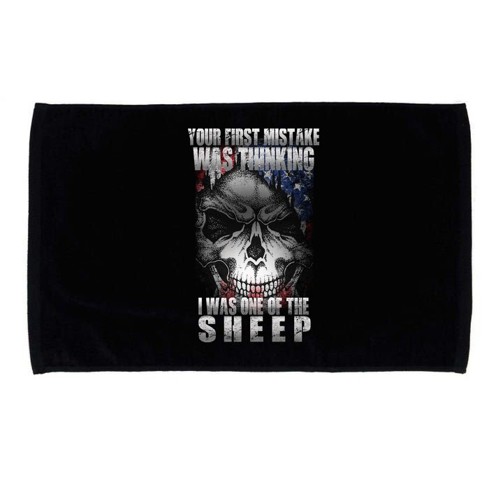 First Mistake Was Thinking I Was One Of the Sheep Microfiber Hand Towel