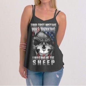 First Mistake Was Thinking I Was One Of the Sheep Women's Strappy Tank