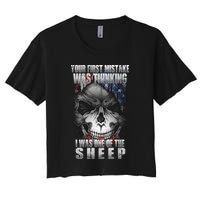 First Mistake Was Thinking I Was One Of the Sheep Crop Top
