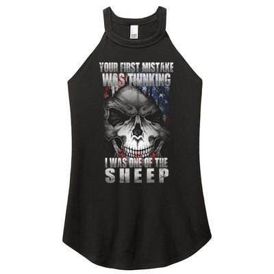 First Mistake Was Thinking I Was One Of the Sheep Women's Perfect Tri Rocker Tank