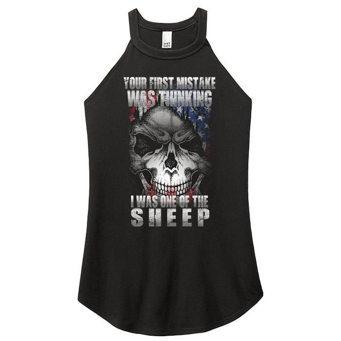 First Mistake Was Thinking I Was One Of the Sheep Women's Perfect Tri Rocker Tank