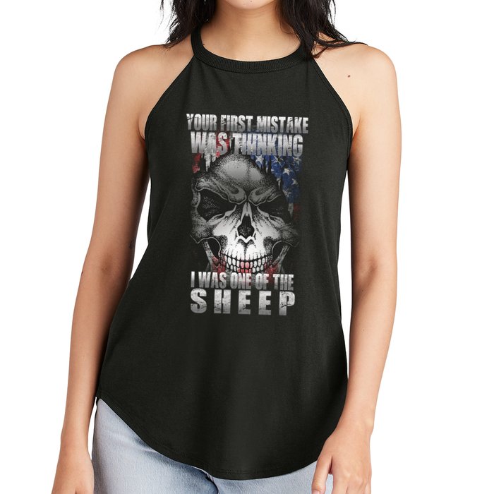 First Mistake Was Thinking I Was One Of the Sheep Women's Perfect Tri Rocker Tank