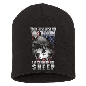 First Mistake Was Thinking I Was One Of the Sheep Short Acrylic Beanie