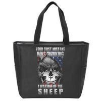 First Mistake Was Thinking I Was One Of the Sheep Zip Tote Bag