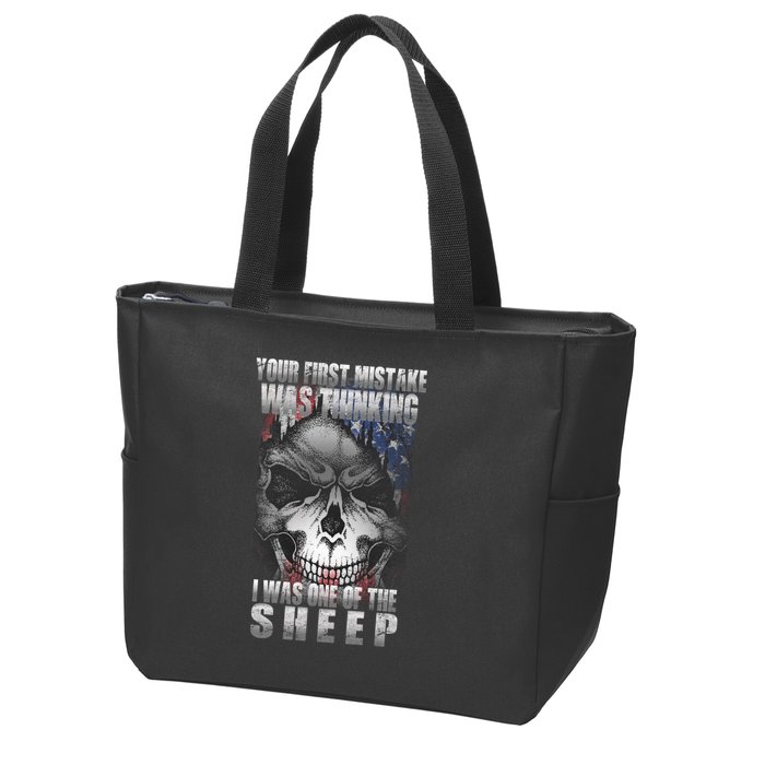 First Mistake Was Thinking I Was One Of the Sheep Zip Tote Bag