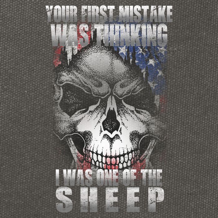 First Mistake Was Thinking I Was One Of the Sheep Cotton Canvas Backpack