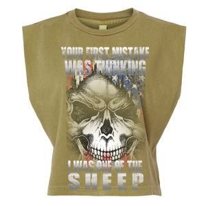 First Mistake Was Thinking I Was One Of the Sheep Garment-Dyed Women's Muscle Tee