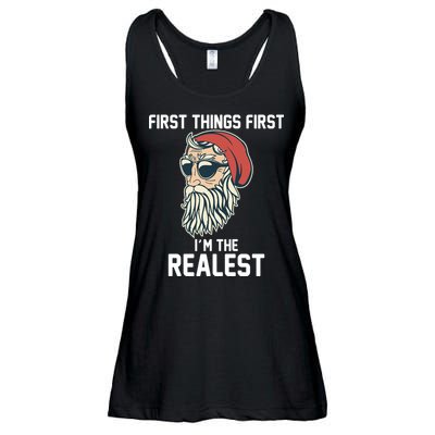 First Things First I'm the Realest Cool Santa Ladies Essential Flowy Tank