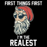 First Things First I'm the Realest Cool Santa Women's Crop Top Tee